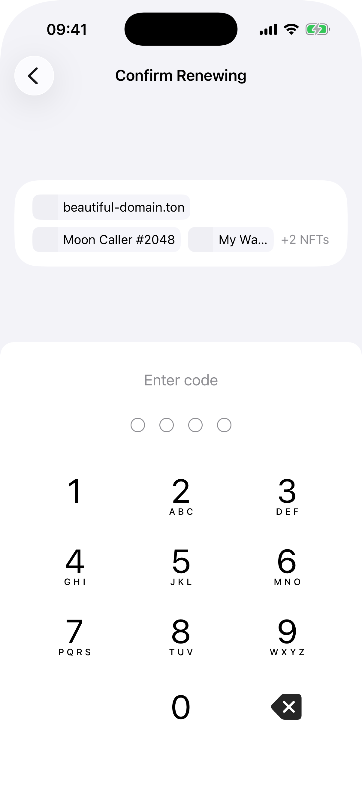 domain-renew-multiple passcode