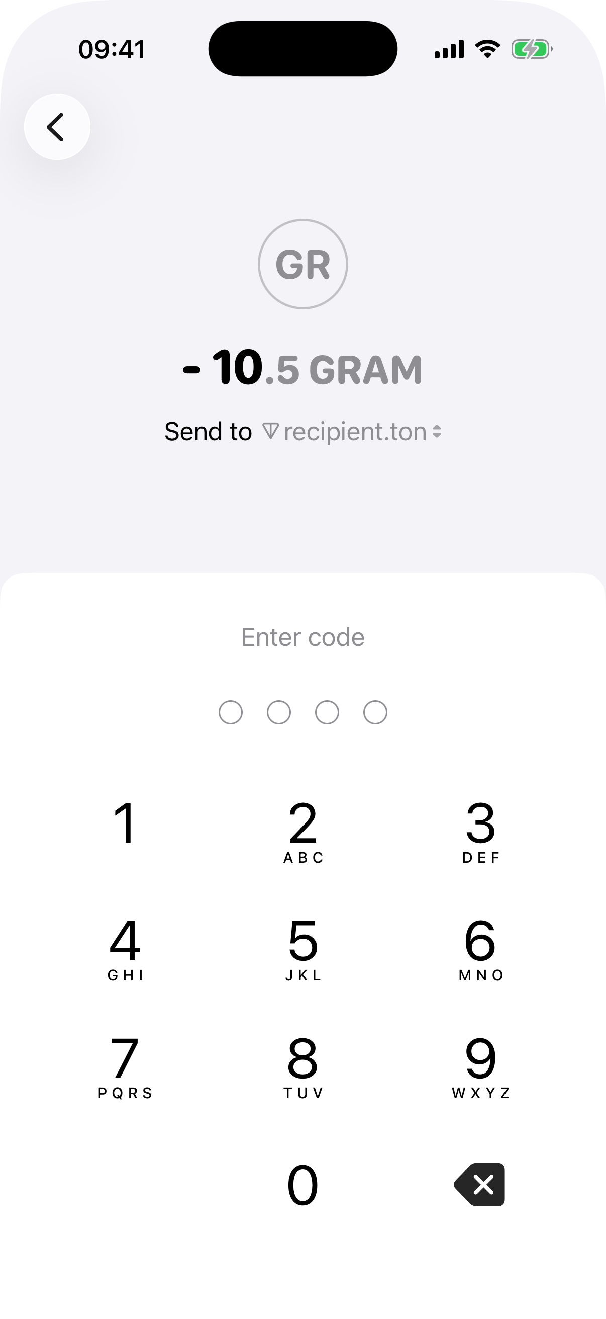 send-ton passcode