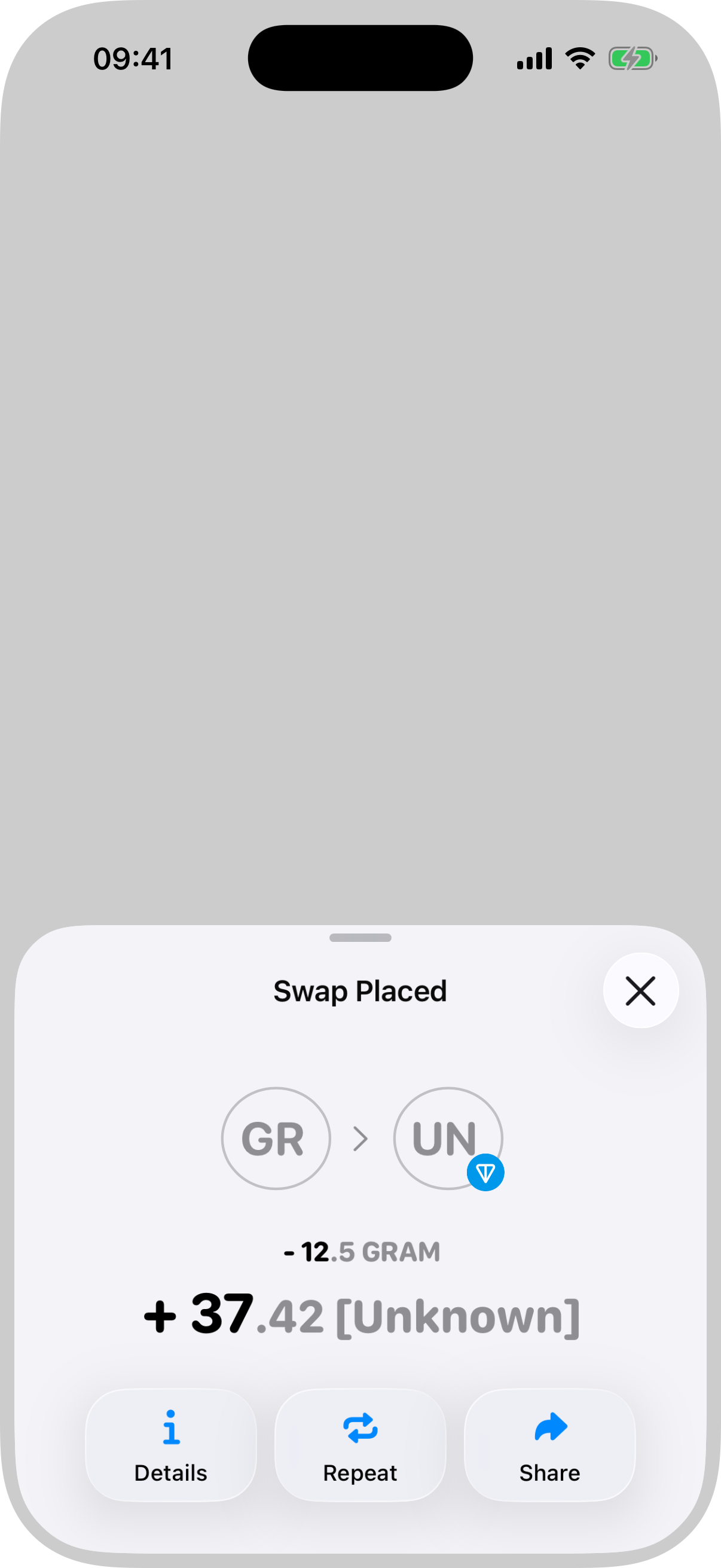 swap-onchain success
